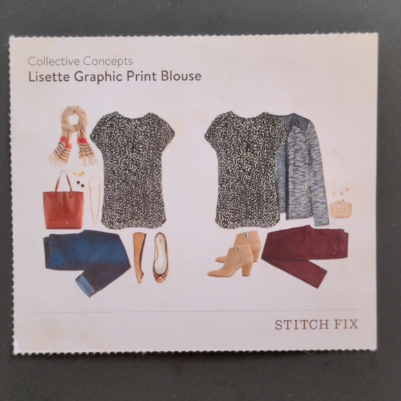 Collective Concepts Lisette Graphic Print Blouse - Picture 7 of 7